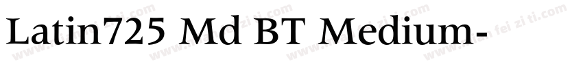 Latin725 Md BT Medium字体转换
